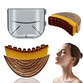 Lymphatic Contour Face Brush - Lymphatic Drainage Makeup Brushes for Sculpting & Lifting, Anti-Puffiness Detox Massage, Boosts Skincare Absorption & Glow, Soft Bristles for All Skin Types (Brown)