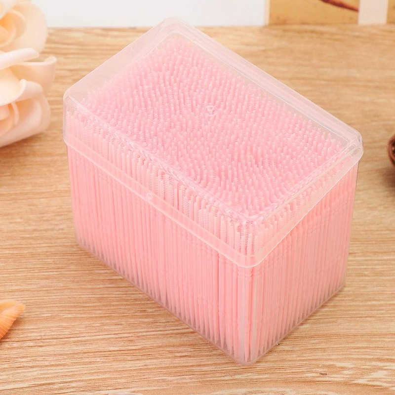 Double Head Toothpicks, Edible Grade PP Round 1100 Pcs/Box, Plastic