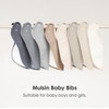 MairMore 8 Pack Muslin 100% Cotton Baby Bibs for Unisex,
