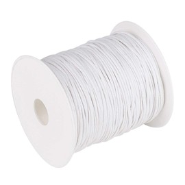 Craftdady 100 Yards 1.5mm Waxed Cotton Cord Macrame Bracelet Necklace Jewelry Making Waxed Beading Thread String (White)