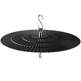 11.2" Metal Bird Feeder Rain Guard, Black Dome Shield Umbrella Cover for Hummingbird Feeder Oriole Feeder, Squirrel Baffles for Bird Feeders