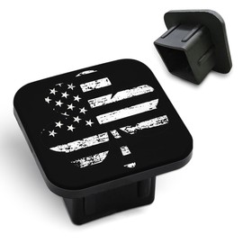 Tnomchey USA Flag Tow Hitch Cover Black Irish American Flag Shamrock Country Independence National Tow Receiver Tube Plug Cap Sturdy Hitch Ball Insert Compatible for Pickups Trucks Cars