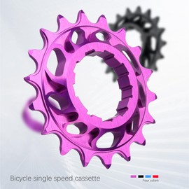 CooMeng 18T Single Speed Cogs Conversion Kit for Multi-speed Bike to Dirt Jump/BMX, Aluminum Single Speed Cassette with Spacer and Locking Ring - Blue