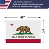 Double Sided Californian State Flag 4x6 Made in USA Outdoor