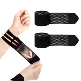 happykau 2 Piece Wrist Supporter Thin Fixed Supporter Hand Gas Transmittance Soft Unisex Left and Right Hand Work Smartphone Computer Operations Muscle Training Campaign Children Household Chore