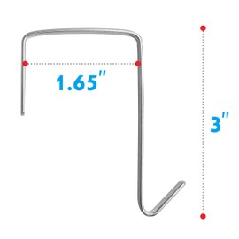 Vantasii 10 Pack Over The Door Metal Hook Hanger to Fit Interior Doors with Thickness from 1.65"