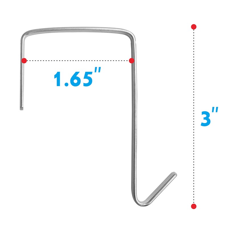 Vantasii 10 Pack Over The Door Metal Hook Hanger to