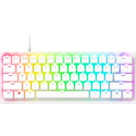 Razer Huntsman V3 Pro Mini 60% Esports Gaming Keyboard: Analog Optical Switches Snap Tap - Rapid Trigger - Adjustable Actuation - Dual-Purpose Mod Keys - Doubleshot PBT Keycaps - White