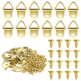 GmwyCzV Pack of 150 Picture Hooks, Hooks with Screws, Triangle Ring Frame Picture Hanger, Picture Hanger, Picture Frame, Sorting Hooks, Picture Hangers for Home, Office, Photo Picture, Painting,