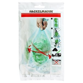 Fackelmann Salatschleuderbeutel, Küchenhelfer zum Trocknen von Salat (Farbe: Transparent), Menge: 6 Stück