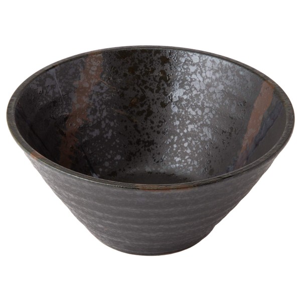 Minoyaki Ramen Bowl / Donburi Bowl Splatted Perpendicular Bowl