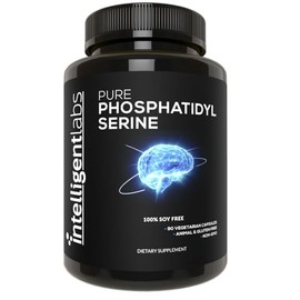 Phosphatidylserine 100 mg, 100 última intervensión de soja, mejor fosfatidilserina pura, laboratorios inteligentes                                    
