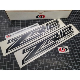 ZR2 Off Road Decals (2pk) 4x4 Truck Bed Fender Stickers 2022-2024 Silverado 1500 Select Colors: (Gloss Blackout)
