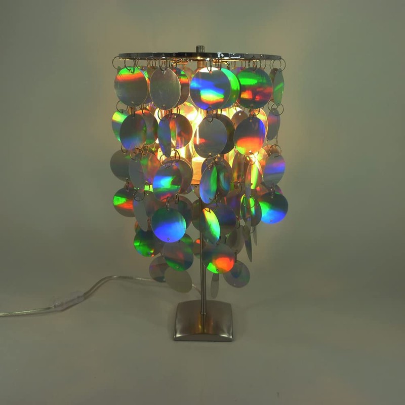 Young Spirit Trendy Light Shade with Sequins, Iridescent Decoration Shade