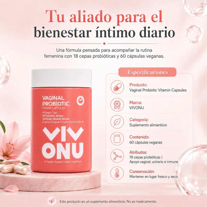 Probióticos Femeninos Vitaminas Nutrición Antioxidante