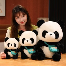 National Treasure Panda Plush Backpack Toy for Kids and Girls Panda Plush Backpack 30cm 5ea