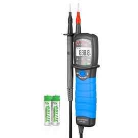 Voltage Tester AC DC 600V Pen Type Digital Multimeter Measures Voltage, Continuity Tester, Phase Sequence Measurement, with Display Screen, Backlight, Lamp Light, Audible LED Alarms, Data Hold
