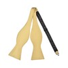 GUSLESON Mens Gold Self Tied Bow Tie Satin Silk Light