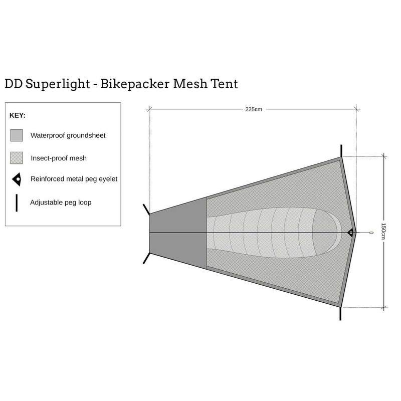 DD Super Light Bikepacker Mesh Tent with Mosquito Net for