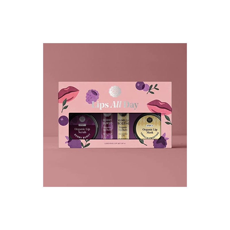 Lips All Day | Incluye 2 bálsamos labiales, máscara de