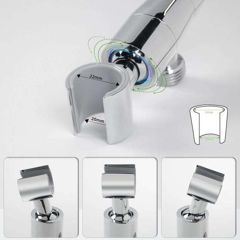 KAPHOME Shower Head Holder,All Metal Handheld Shower Head Holder,Adjustable Shower