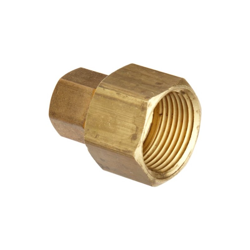 Anderson Metals Brass Tube Fitting, Coupling, 1/8" Compression x 1/8"