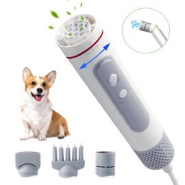 Maliansun Dog Hair Dryer, Portable Handheld Pet Hair Dryer with 3 Temperature Adjustment Rotatable Wind Head and 3 Nozzles, High Speed Pet Blow Dryer for Dogs for Home or Travel
