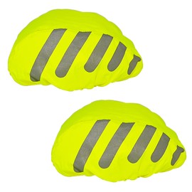 Kiddy-Fux Pack of 2 Helmet Cover Rain Cover Helmet Protector Reflectors Cycling Helmet Rain Cover Waterproof Road Mountain Bike Helmet Cover Helmet Cover Safety Through Vision