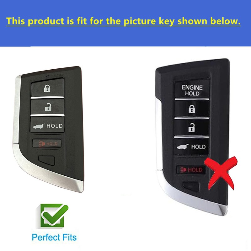 Rilnaewn Keyless Entry Systems for Acura Key Fob Cover Fits
