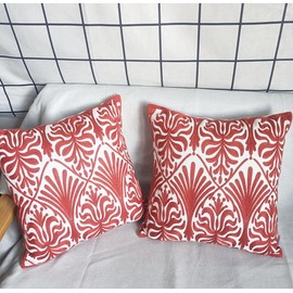 ZUODUTEX 1 Piece 45 x 45 Cm Orange Boximiya Cushion Cover Embroidery Umbrella Geometry Cotton Decorative Throw Pillow Cover Jacquard Cushion Case Pillow Case pattern2