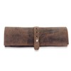 Exclusive Pencil Roll Pencil Case Large Buffalo Leather Cognac Brown