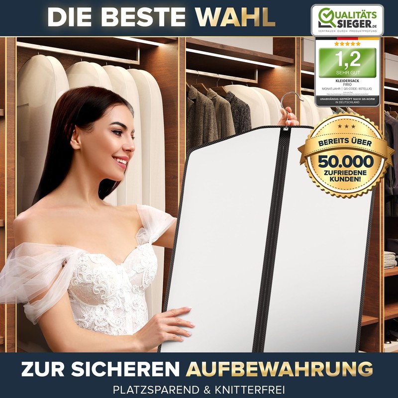 FiRiO® 1 x Premium Garment Bag Long 180 cm -