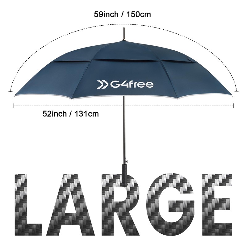 G4Free Strongest Golf Umbrella with Full Carbon Fiber, Well-constructed &