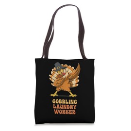 Dabbing Turkey Laundry Worker Funny Thanksgiving Tote Bag