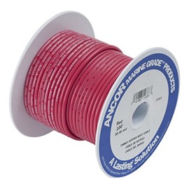 Ancor 102899 Marine Grade Electrical Primary Tinned Copper Boat Wiring (16-Gauge, Red, 1000-Feet)