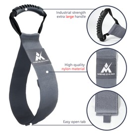 4 Pack Heavy Duty Pool Vacuum Hose Storage Bracket, Garden Hose Organiser, Velcro Hose Strap Holder with Carry Handle, Vacuum Hose, Garage Tool Etc (Grey)