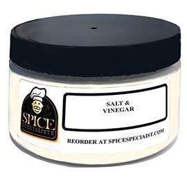 Salt & Vinegar plastic jar (holds 4 oz. [ 113.4 grams ]) - KOSHER