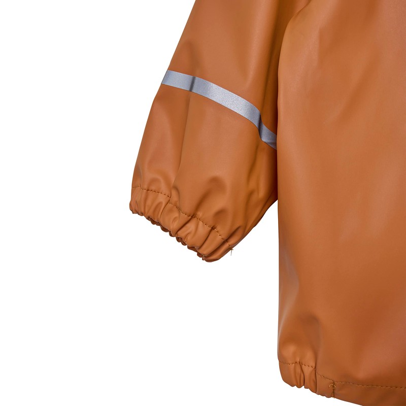 Celavi Unisex Children's Basic Recycle PU Rainwear Set, Amber Brown