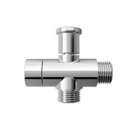 PROFLO PFSASD01 Push Button In-Line Shower Arm Diverter with 1/2" Connections - Chrome