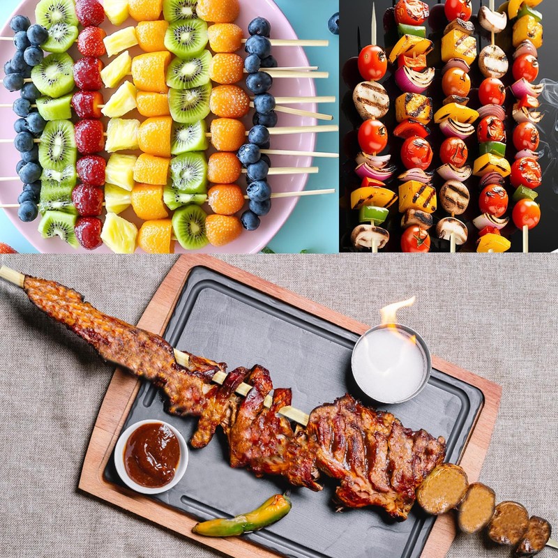 Bamboo Smores Sticks (50 Pcs), 17.5" Marshmallow Roasting Sticks for