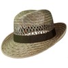 Simple Bogart Shaped Straw Hat, natural