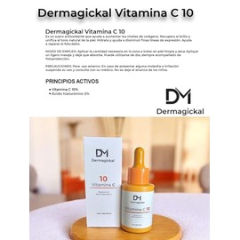 Sérum Facial Vitamina C 10%, con Ácido Hialurónico 5%, Antioxidante, 30 ml