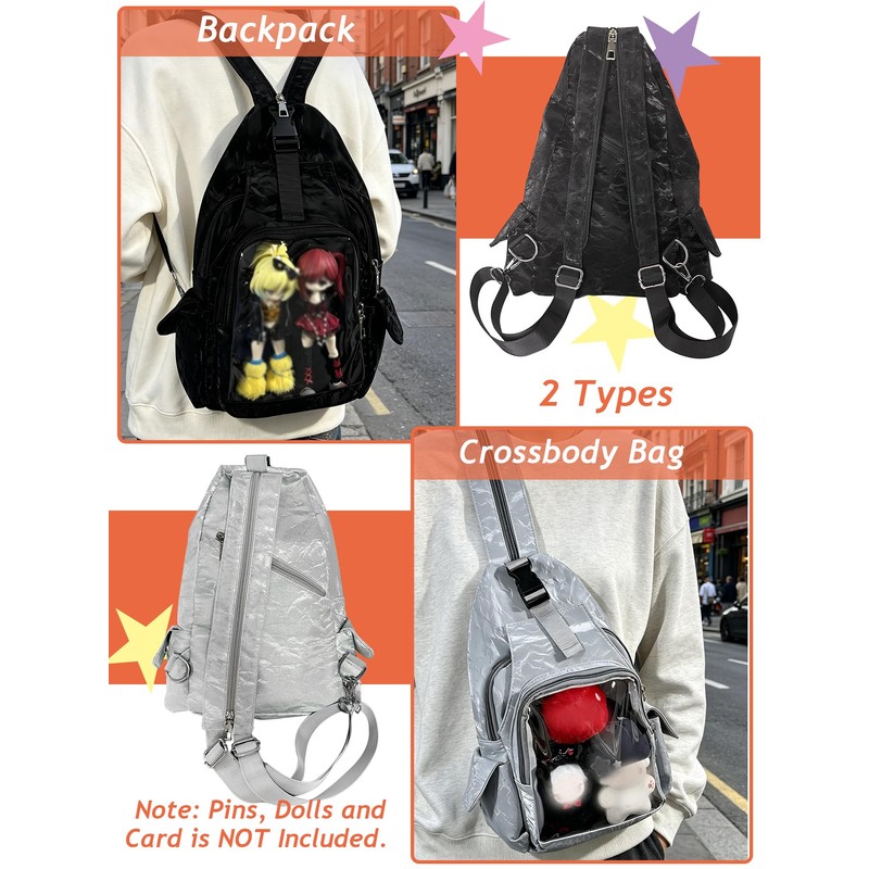 VOUSXLLEZ Ita Bag Chest Pack Backpack with Pin Insert,Crossbody Sling