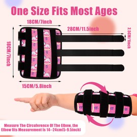 2 Pcs Thumb Sucking Deterrent, Pink Lamb Elbow Thumb Guard for Thumb Sucking, Nail Biting Treatment for Kids Prevention Anti Nose Picking for Boys Girls Finger Sucking Preven