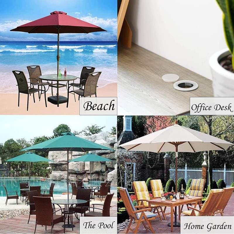 MARRTEUM 2 Inch Silicone Patio Table Umbrella Hole Ring and