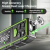 Huepar Dual Laser Measuring Tool, 656Ft Green-Beam Bilateral Digital Laser