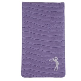 Mercia Golf Lilac Crocodile Leather Scorecard & Yardage Book Holder