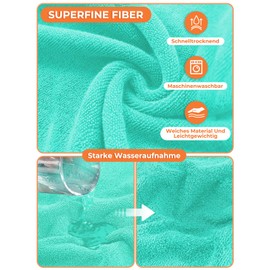 Bibykivn Bathrobe for Dogs, Microfibre Dog Bathrobe, Adjustable Collar with Velcro Closure, Quick Drying, Bath Towel for Large, Medium, Small Dogs/Cats (Blue, M)