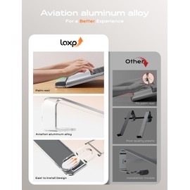 Acrylic Laptop Stand for Desk, Laptop Stand with Wrist Support, Ergonomic Detachable Laptop Riser, Acrylic Protable, Computer Stand for MacBook Air Pro, HP, Dell, XPS, HP (10-17") Laptops