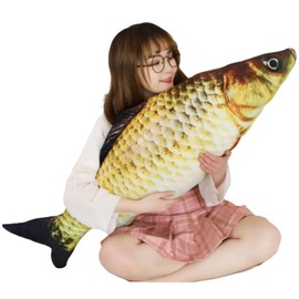 3D Soft Fish Cushion Carp Plush Pillow,23.6inch /60cm Stuffed Carp Toy,Simulation Carp Plush Pillow Plush Throw Pillow, Home Ddecoration Kids Pillow Gift Stuffed Animal Toy